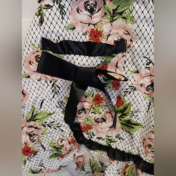 Jessie Steele Floral Shabby Chic Apron 100% Cotton Boho Country - Picture 8 of 11